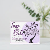 ファミリ懇親会日付の保存トレンディー発表 ポストカード (スタンド正面)