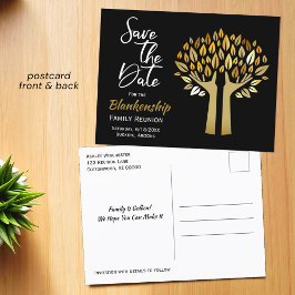 ファミリ懇親会日付の保存ハンズアップツリー葉項目 案内ポストカード