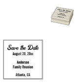 ファミリ懇親会日付の保存文字テンプレート ラバースタンプ (押印)