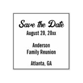 ファミリ懇親会日付の保存文字テンプレート ラバースタンプ (インプリント)