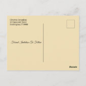 ファミリ懇親会日付の保存秋赤い葉《写真》ぼけ味 ポストカード (裏面)