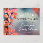 ファミリ懇親会日付の保存紅葉《写真》ぼけ味 ポストカード (正面)