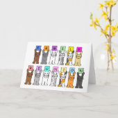 ファミリ懇親会日付の保存 カード (黄色い花)