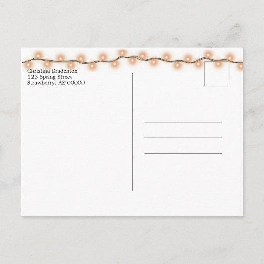 ファミリ懇親会日付の保存《植物》アスペンツリー葉 案内ポストカード (裏面)