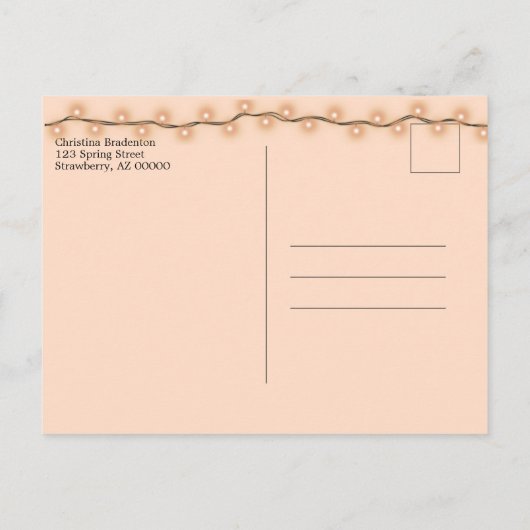 ファミリ懇親会日付の保存《植物》アスペンツリー葉 案内ポストカード (裏面)