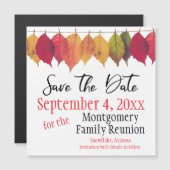 ファミリ懇親会日付の秋の色の色の葉保存 (正面/裏面)