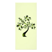 ファミリ懇親会日付を保モダン存する緑の木 ラックカード (裏面)