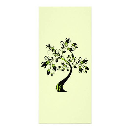 ファミリ懇親会日付を保モダン存する緑の木 ラックカード (裏面)