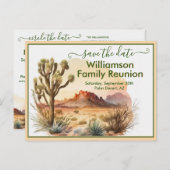 ファミリ懇親会日付を保存する南西QRコード 案内ポストカード (正面/裏面)