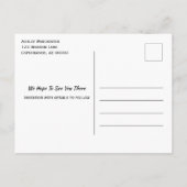 ファミリ懇親会日付を保存グリーンライトツリー 案内ポストカード (裏面)