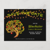 ファミリ懇親会日付を保存Apple Tree Lights 案内ポストカード (正面)