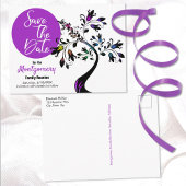 ファミリ懇親会日付アートツリーを保存カスタムする 案内ポストカード