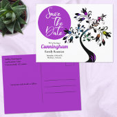 ファミリ懇親会日付ツリーをモダン保カラフル存 案内ポストカード