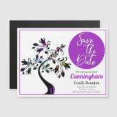 ファミリ懇親会日付ツリーカラフルマグネットの保存 (正面/裏面)