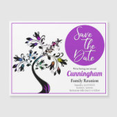 ファミリ懇親会日付ツリーカラフルマグネットの保存 (正面)