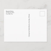 ファミリ懇親会日付ツリーモダン青を保存 案内ポストカード (裏面)