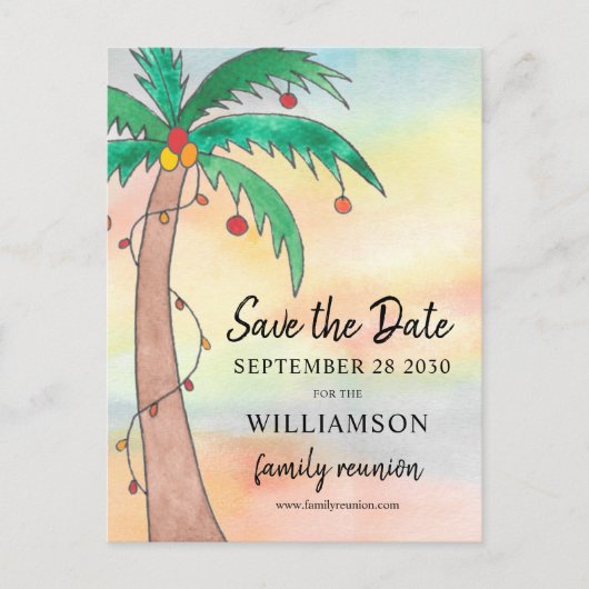 ファミリ懇親会日付ポストカードの保存 案内ポストカード (正面)