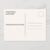 ファミリ懇親会日付文字列ライトを保存葉する 案内ポストカード (裏面)