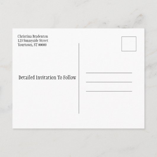 ファミリ懇親会日付秋の木の葉 案内ポストカード (裏面)