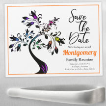 ファミリ懇親会日付色の数々のツリーアートを保存