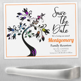 ファミリ懇親会日付色の数々のツリーアートを保存