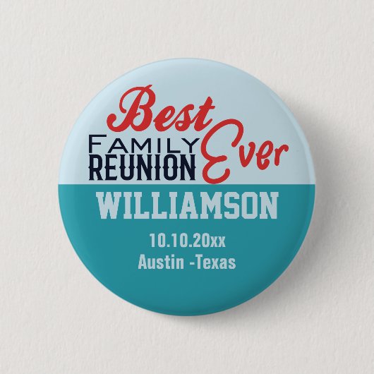 ファミリ懇親会最高の収集名タグ 缶バッジ (正面)