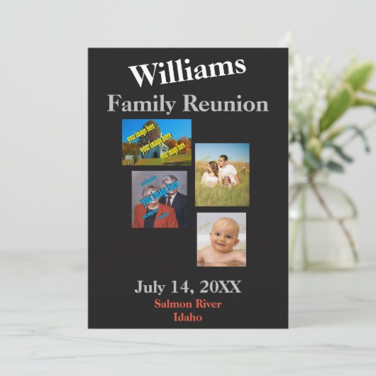 ファミリ懇親会独自の作成 招待状 (スタンド正面)