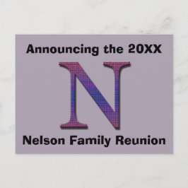 ファミリ懇親会発表の姓N ポストカード