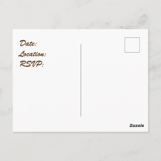 ファミリ懇親会発表招待状レターK ポストカード (裏面)