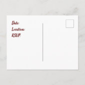 ファミリ懇親会発表文字B招待状 ポストカード (裏面)