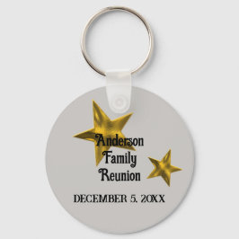 ファミリ懇親会発表金ゴールド星予約日 キーホルダー