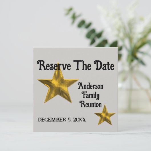 ファミリ懇親会発表金ゴールド星予約日 案内状 (スタンド正面)