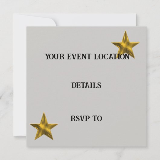 ファミリ懇親会発表金ゴールド星予約日 案内状 (裏面)