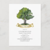 ファミリ懇親会系図学ツリー年間保存日付 案内ポストカード (正面)