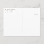 ファミリ懇親会素朴ツリーハンドレタースクリプト インビテーションポストカード (裏面)