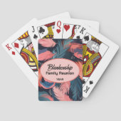 ファミリ懇親会羽毛の背景紙名タグ トランプ (裏面)