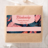 ファミリ懇親会羽毛の背景紙名タグ ラベル (インサイチュ)