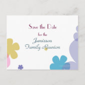 ファミリ懇親会葉書の日付を保存 案内ポストカード (正面)