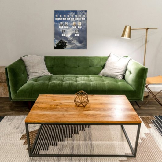 ファミリ懇親会3世代の雲と木 ポスター