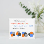 ファミリ懇親会 – カスタマイズ可能 ポストカード (スタンド正面)