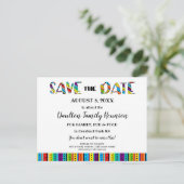 ファミリ懇親会、パーティー、またはイベントおもしろい日付の保存 案内ポストカード (スタンド正面)