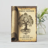 ファミリ懇親会-ヴィンテージファミリツリースクロール 招待状 (スタンド正面)