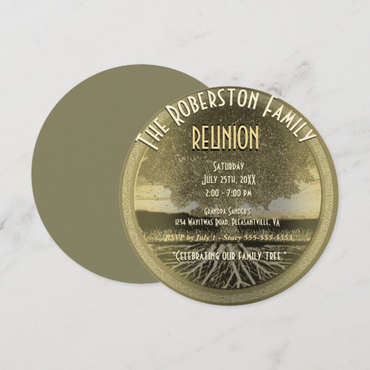 ファミリ懇親会 招待状 (正面/裏面)