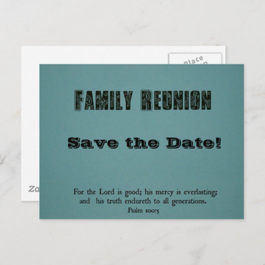 ファミリ懇親会:日付を保存! 案内ポストカード (正面/裏面)