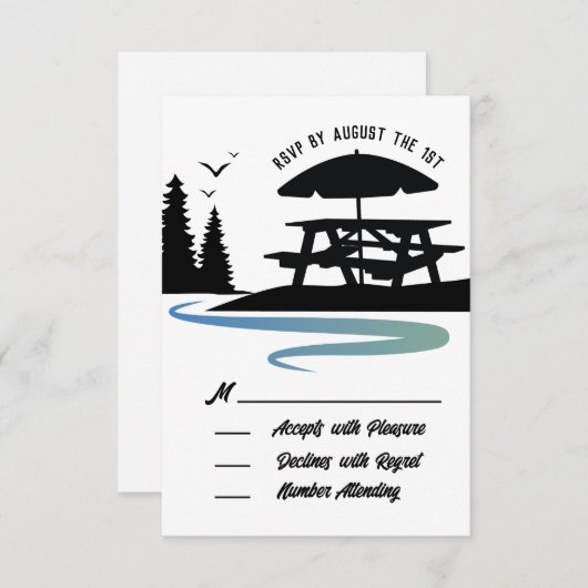 ファミリ懇親会RSVP応答カード 出欠カード (正面/裏面)