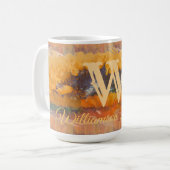 ファミリ抽象芸術サンセット0612 コーヒーマグカップ (正面左)