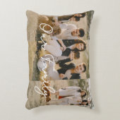 ファミリ文字オーバーレイスクリプトフォトコラージュ アクセントクッション (正面(垂直))