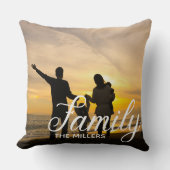 ファミリ文字オーバーレイタイポグラフィ クッション (正面)