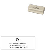 ファミリ独身の名モノグラム差出人住所 ラバースタンプ (押印)