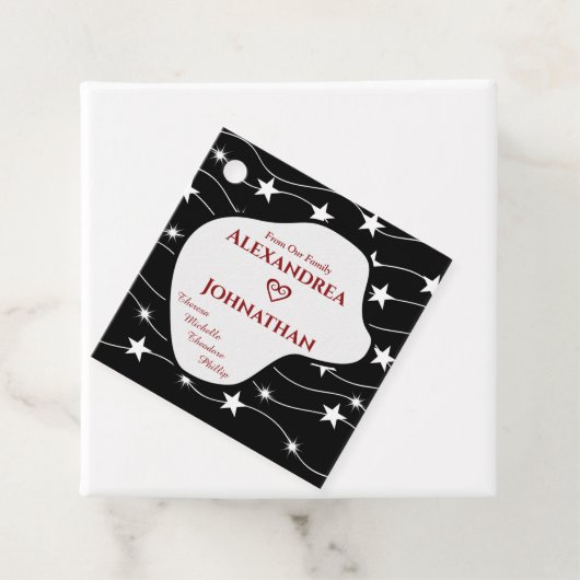 ファミリ白黒スクリプトタイポグラフィの個人用設定 フェイバータグ (インサイチュ)